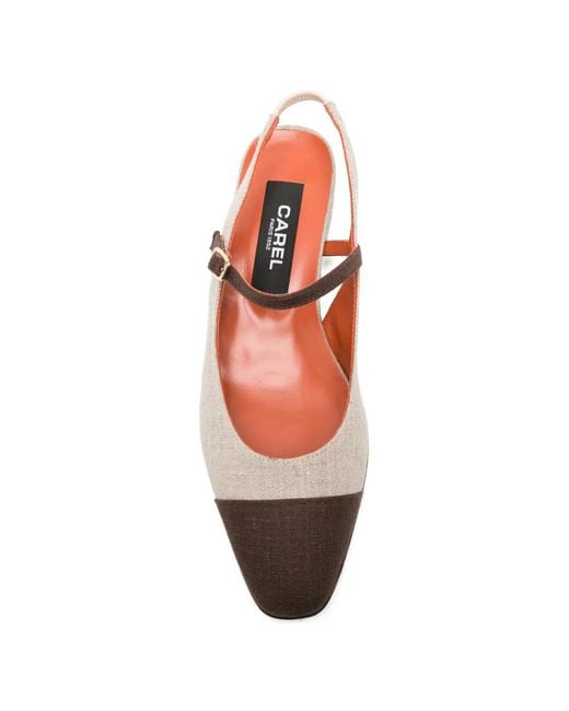 CAREL PARIS White Escarpins Oceano 26 À Bout Contrastant