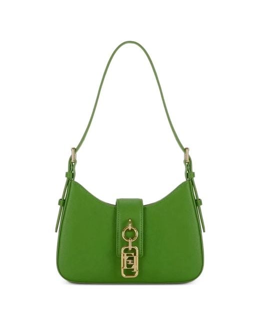 Elisabetta Franchi Green Buckle Pendant Mini Bag