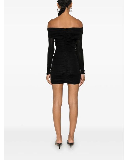 Elisabetta Franchi Black Lurex Mini Dress