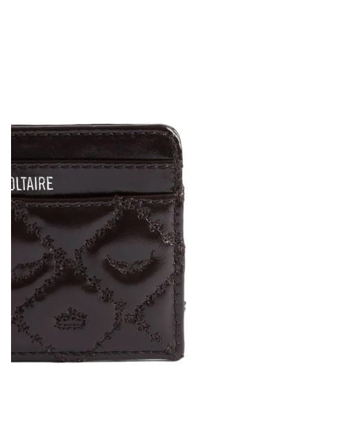 Zadig & Voltaire Black Monogram-Pattern Wallet