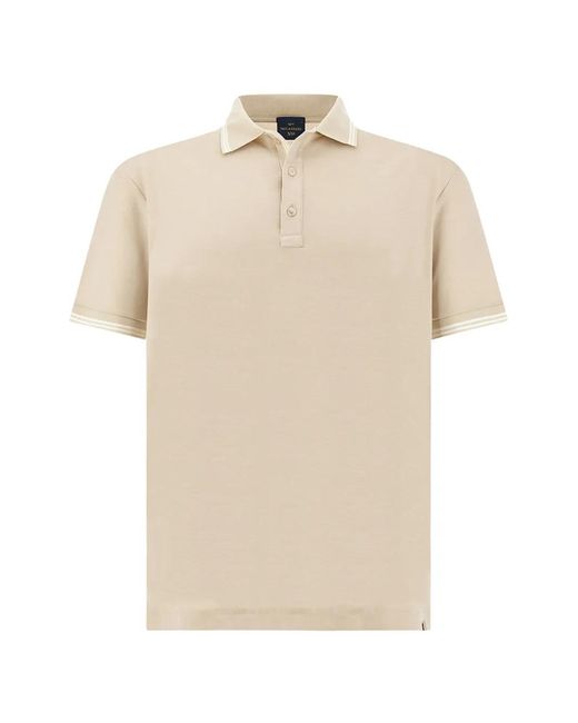 Paul & Shark Natural Striped-Trim Polo Shirt for men