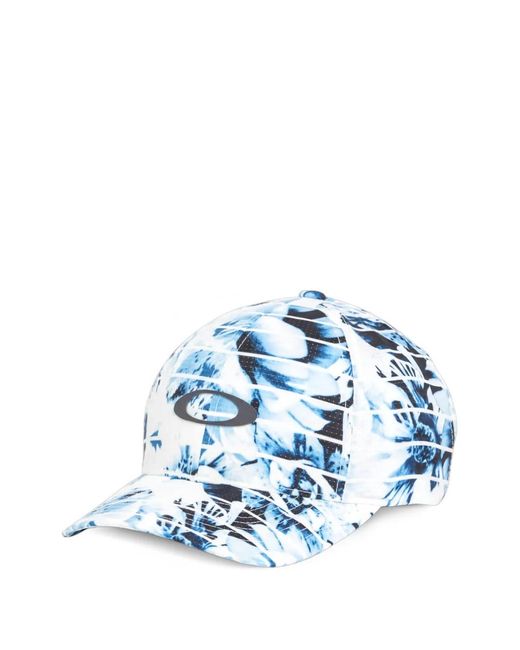 Oakley Blue Azalea Floral-Print Baseball Cap for men