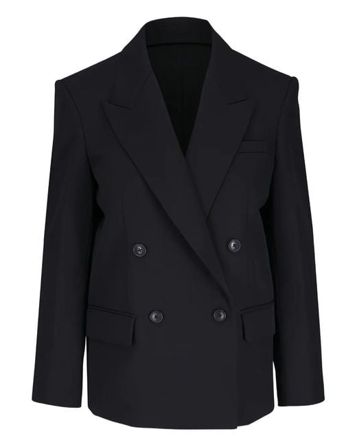 Twp Black Harper Double-Breasted Blazer