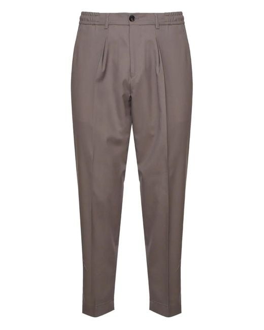 BE ABLE Gray Elasticated-Waist Trousers for men