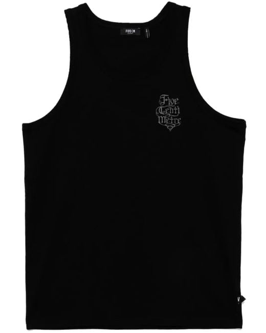 FIVE CM Black Graphic-Print Tank Top for men