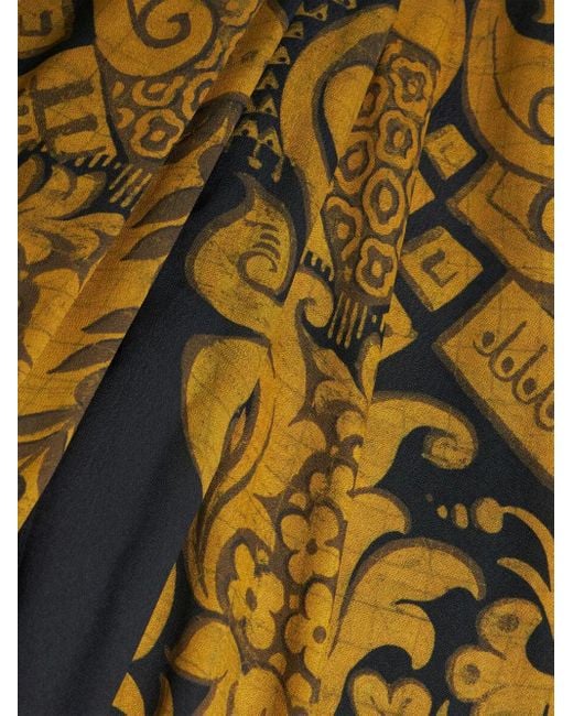 Etro Black Printed Flared Maxi Dress