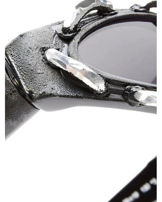 Kuboraum Gray Crystal-Embellished Sunglasses for men