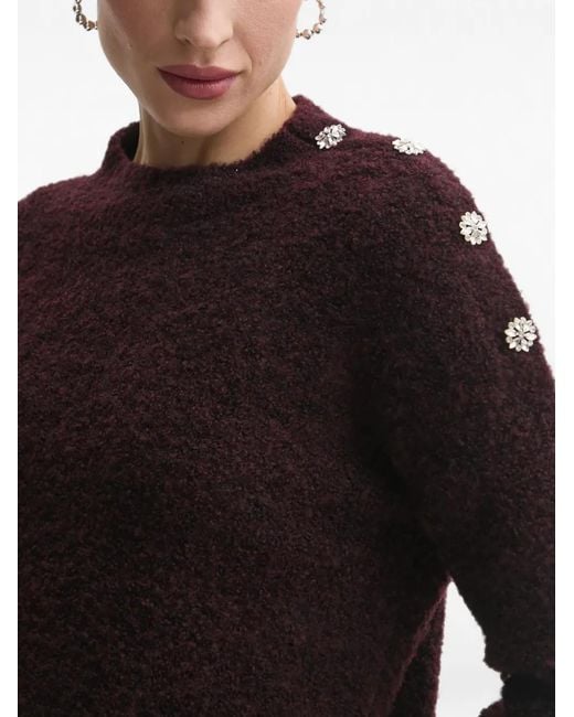 Morgan Purple Button Detail Knit Sweater