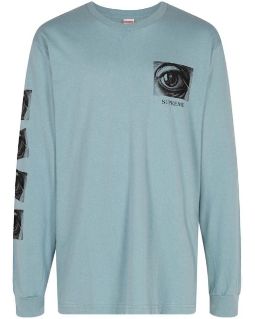 Supreme Blue M.c. Escher Eye Cotton T-shirt for men