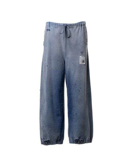 Maison Mihara Yasuhiro Blue Sun-Faded-Like Sweat Pants for men