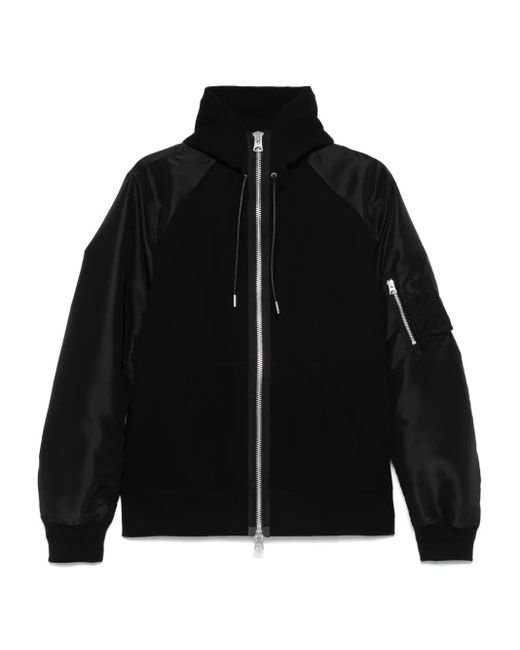 メンズ Sacai フーデッド ジャケット Black