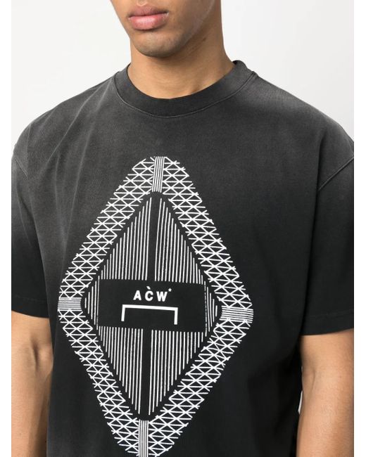 Camiseta Gradient Con Logo Estampado A_COLD_WALL* de hombre de color Black