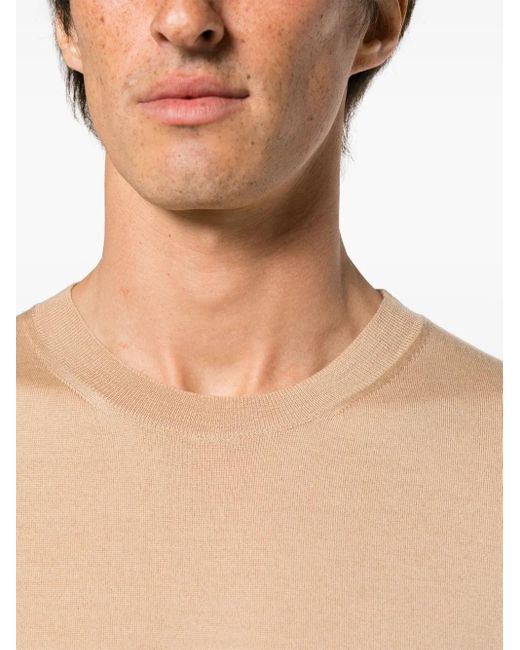 Jil Sander Natural Short-Sleeve Wool Jumper for men