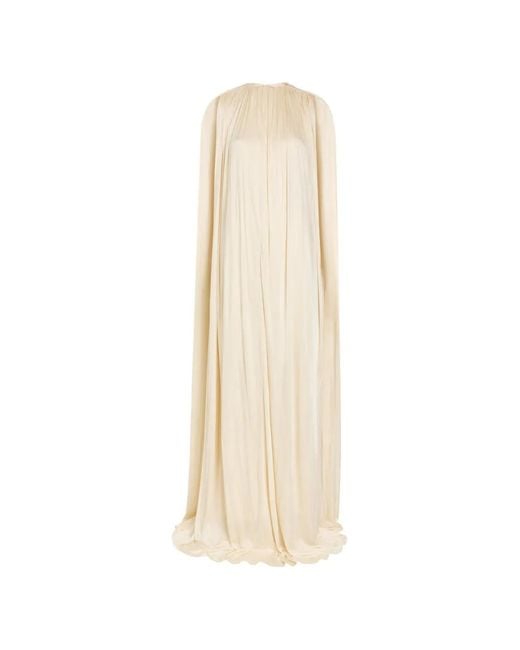Petar Petrov White Ruched Pocket Maxi Dress