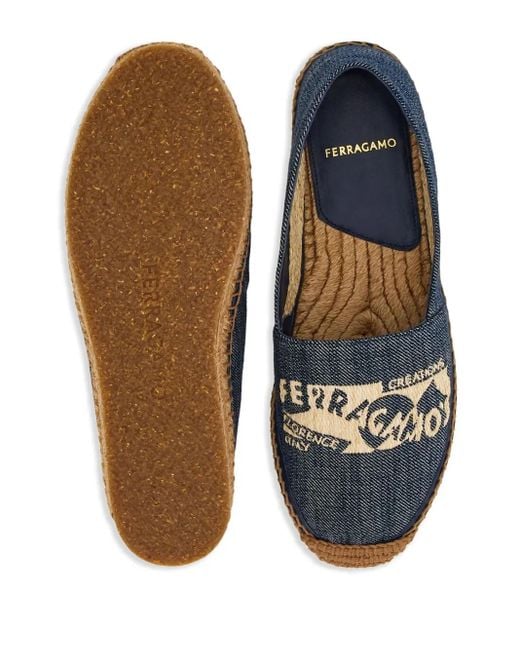 Ferragamo Blue Denim Espadrilles