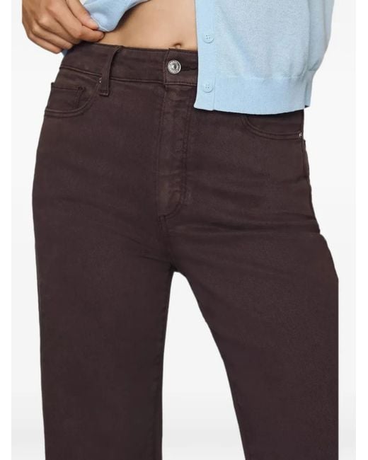 PAIGE Brown Wide-Leg Jeans