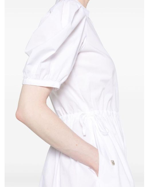 Liu Jo Poplin Shirt Midi Dress White