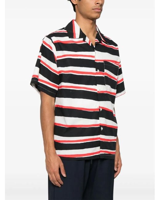 MSGM Blue Striped Shirt for men