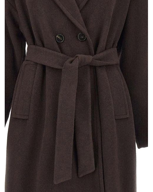 Marella Brown Saggio Double-Breasted Coat