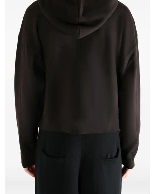 Omar Afridi Zip-Up Wool Hoodie in Black for Men | Lyst