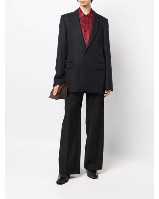 AMI Black Single-Breasted Blazer