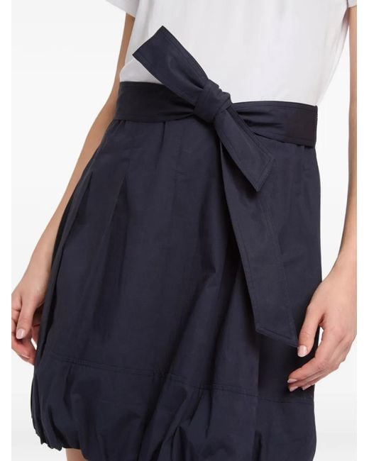 Cinq À Sept Blue Taylon Bow Mini Dress