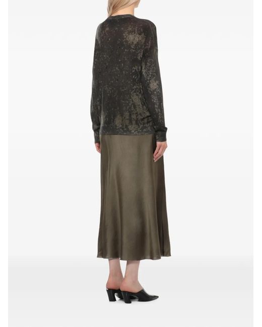 Avant Toi Green Mottled-Effect Sweater