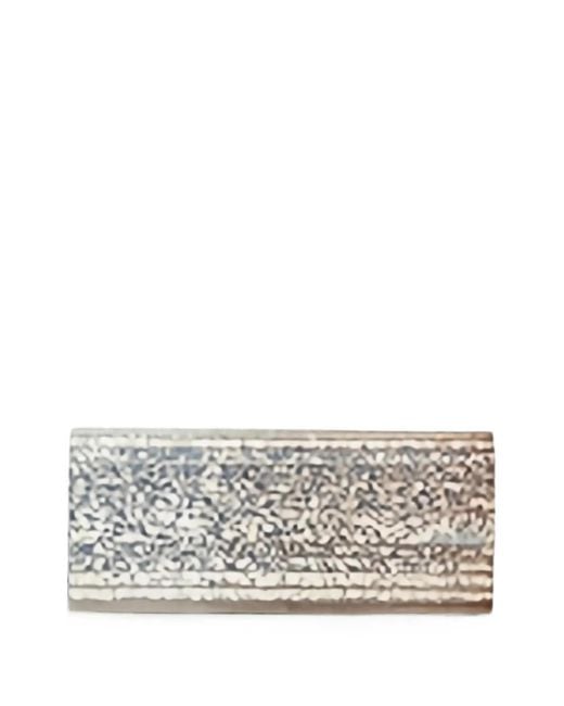 Jimmy Choo White Sweetie Glitter-Effect Clutch Bag