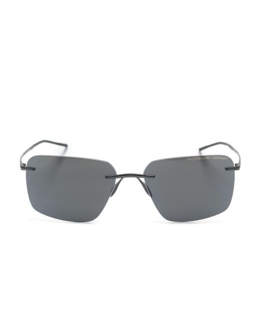 Porsche Design Gray P8923 Square-frame Sunglasses