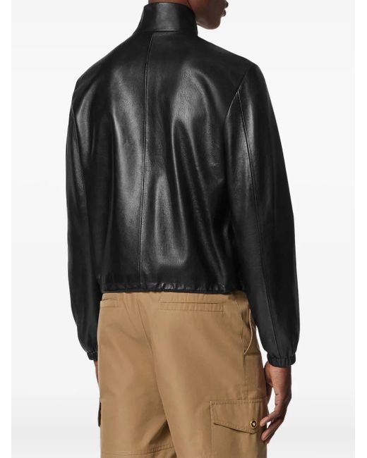 Versace Plongé Lederjacke in Black für Herren