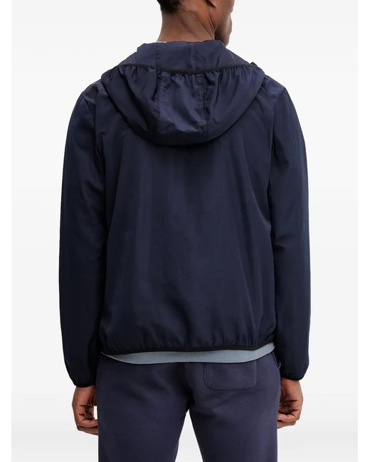 EA7 Blue Core Identity Hooded Jacket for men