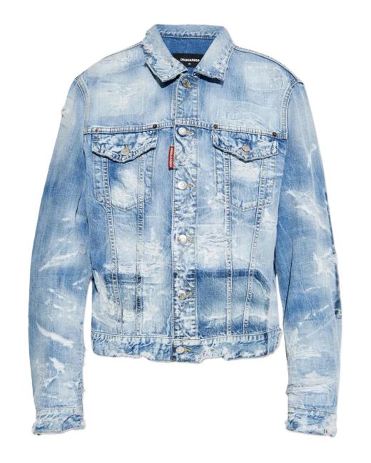 DSquared² ダメージ デニムジャケット Blue