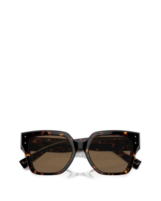 Dolce & Gabbana Brown Square-Frame Sunglasses