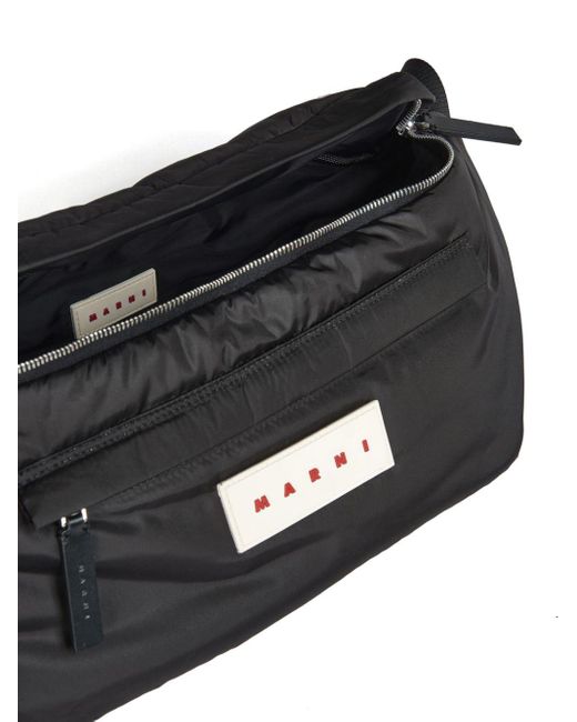 Marni Black Logo-appliqué Belt Bag - Men's - Nylon for men