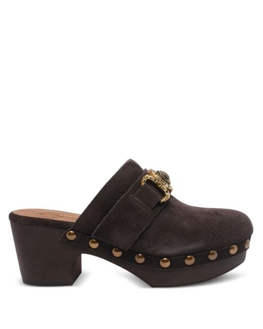 Kurt Geiger Brown 70Mm Mansion Buckle-Embellished Clogs