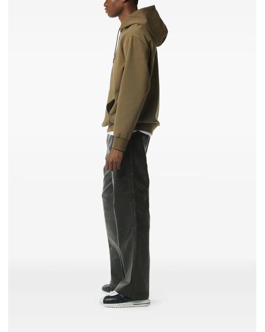 MCM Green Logo Patch Ponte Hoodie