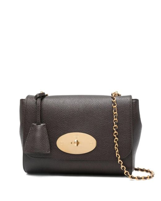 Mulberry Gray Small Lily Leather Shoulder Bag