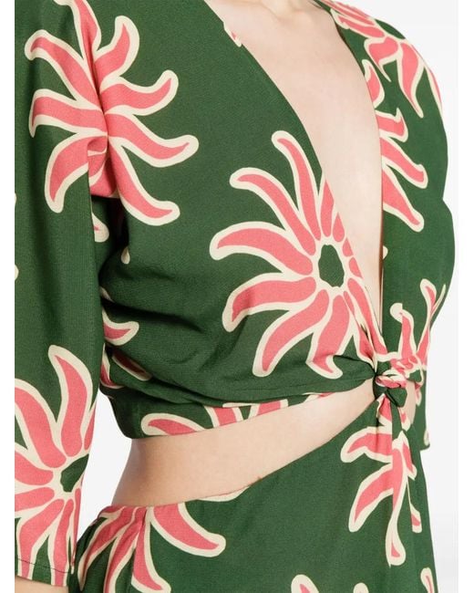 Robe Longue Tado À Découpes Cala De La Cruz en coloris Green