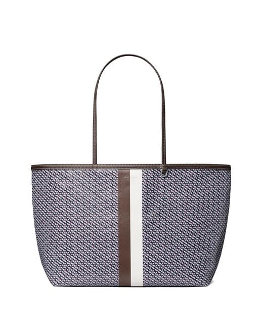 Tory Burch White The Racer Tote Bag