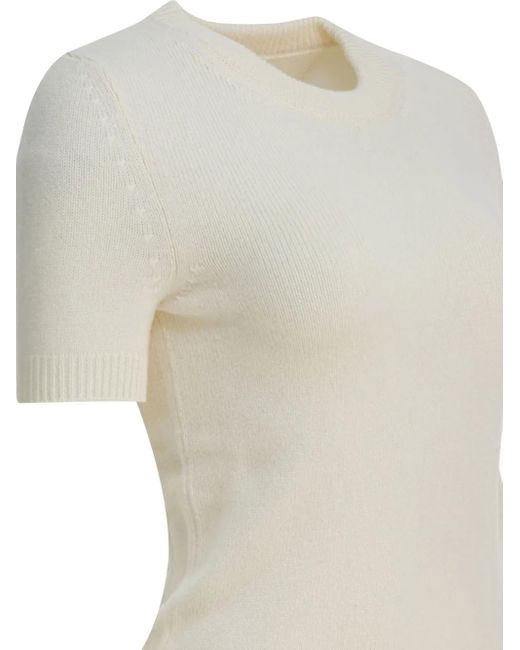 Sa Su Phi White Short-Sleeve Sweater