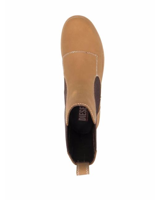 DIESEL Brown Alabhama Pull-On Chelsea Boots for men