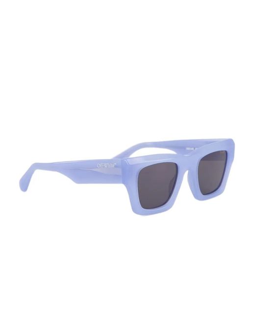 Off-White c/o Virgil Abloh Blue Davie Square-Frame Sunglasses for men