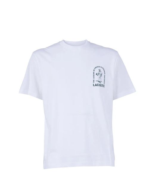 Lacoste グラフィックTシャツ ホワイト Lacoste メンズ ホワイト グラフィック Tシャツ【公式通販】