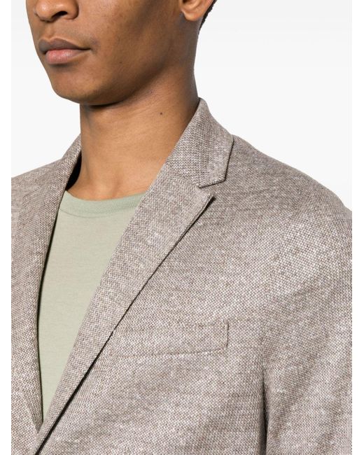 Harris Wharf London Gray Single-breasted Knitted Blazer for men