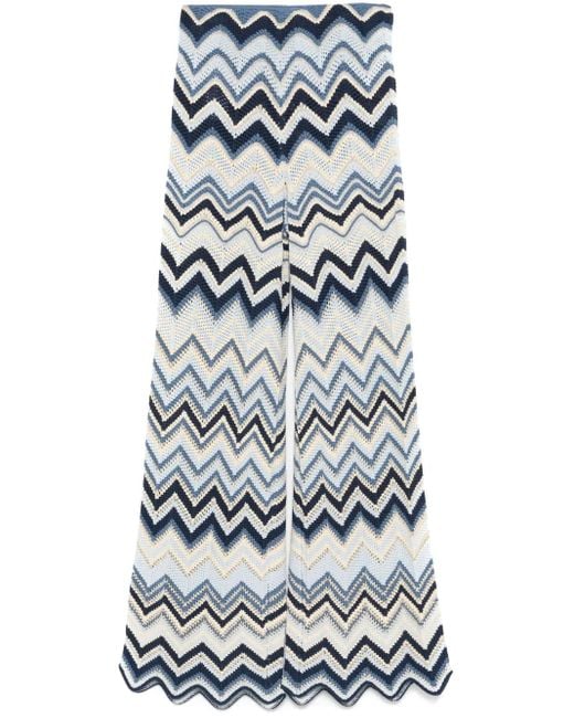 Maje Blue Gehäkelte Hose