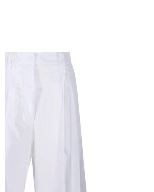 Thelatest White Cotton Straight-Leg Trousers