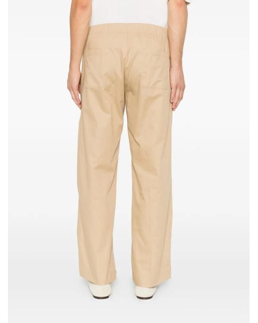 Sandro White Drawstring-Waist Trousers for men