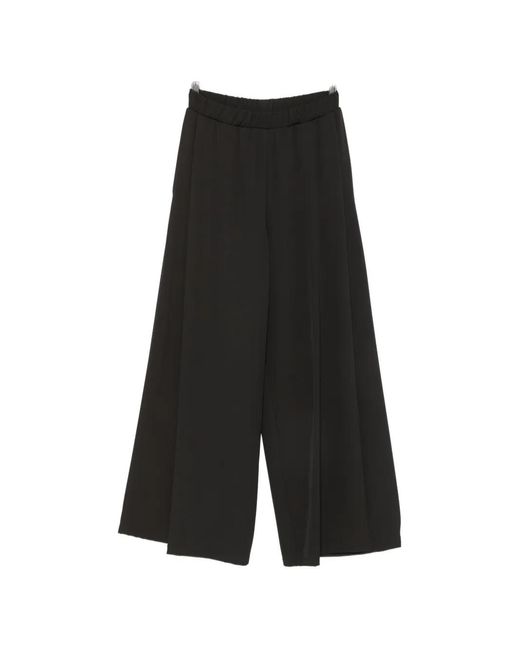Imperial Black Elasticated Palazzo Pants