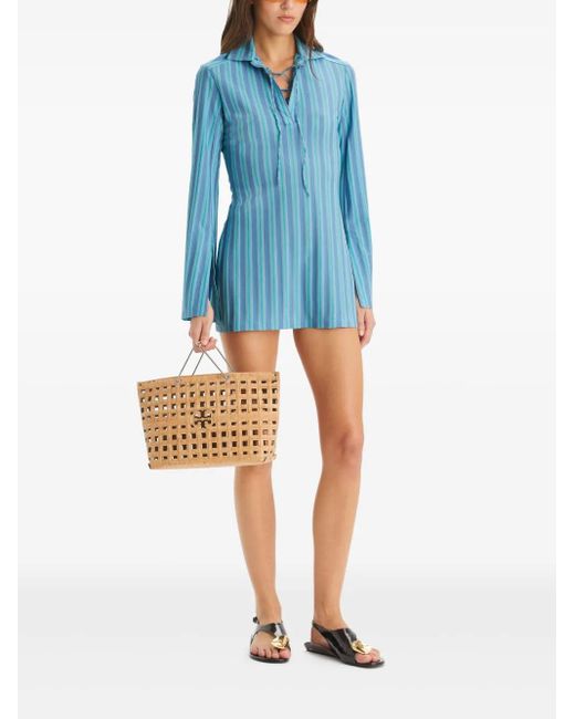 Tory Burch ストライプ チュニック Blue
