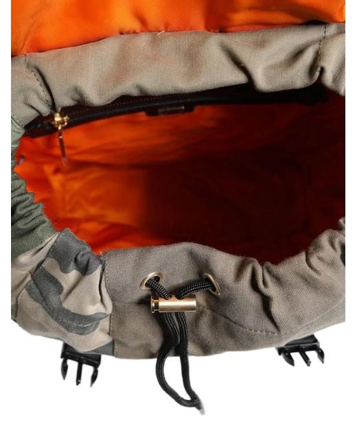 Dolce & Gabbana Green Patchwork Buckle-Fastening Backpack for men